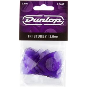Dunlop Tri Stubby 2.0mm 6-pack plectrumset