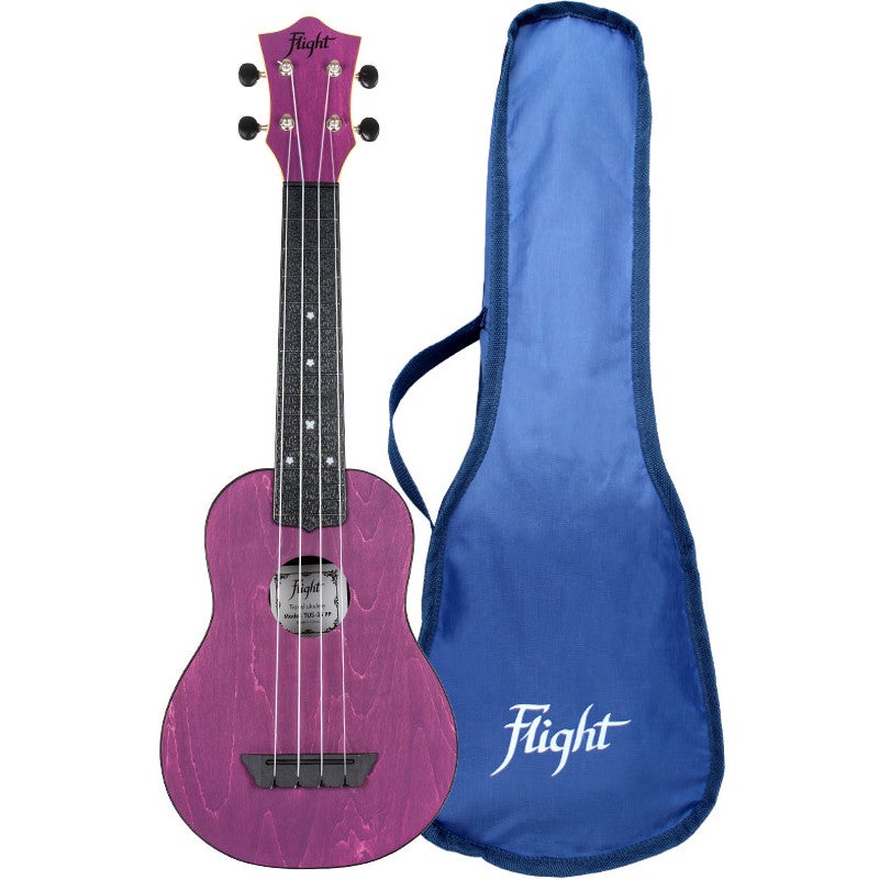 Flight Travel Series TUS35 Purple sopraan ukelele met gigbag