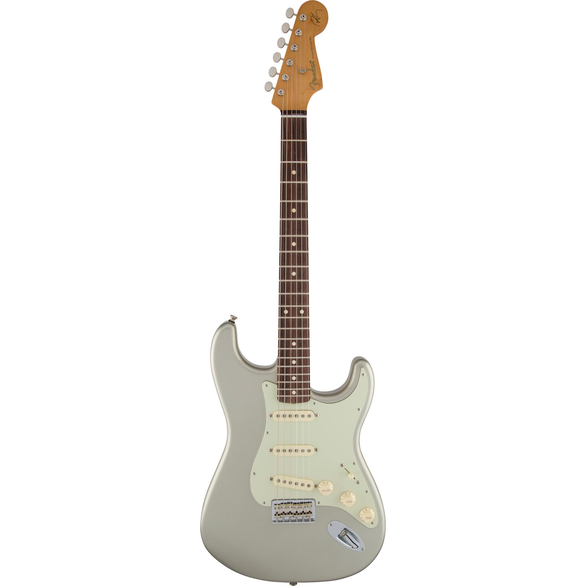 Fender Robert Cray Stratocaster Inca Silver RW elektrische gitaar met deluxe gigbag