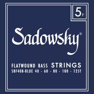 Sadowsky Blue Label SBF 40B St. Steel Flat/Taperwound 40-125 snarenset voor 5-snarige elektrische bas