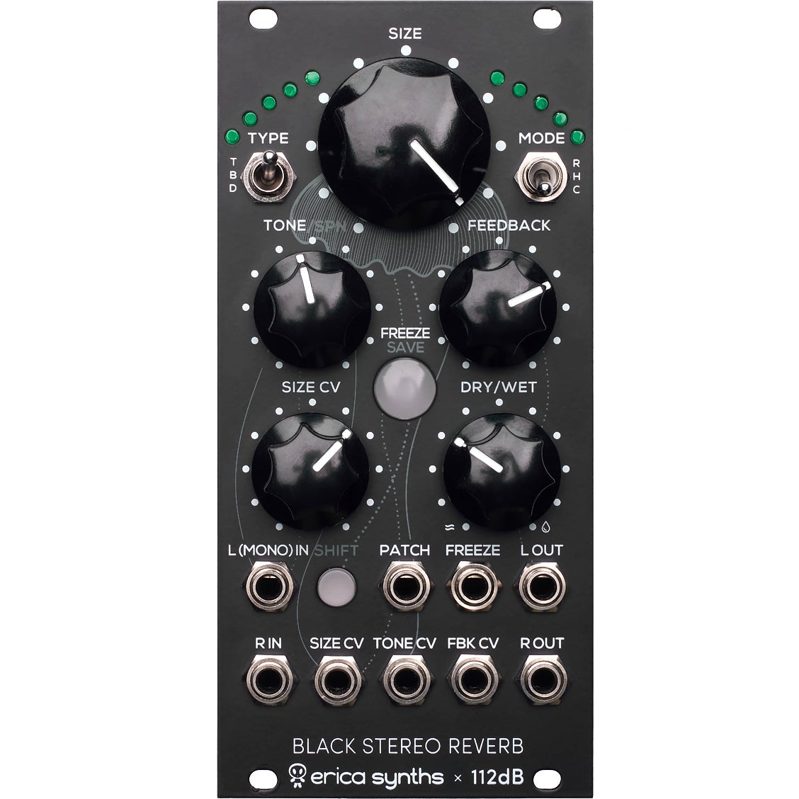 Erica Synths Black Stereo Reverb eurorack module