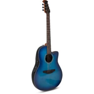 Ovation CS24P-BLFL-G Celebrity Traditional Plus CS24P Mid Cutaway Blue Flame Maple Limited Edition