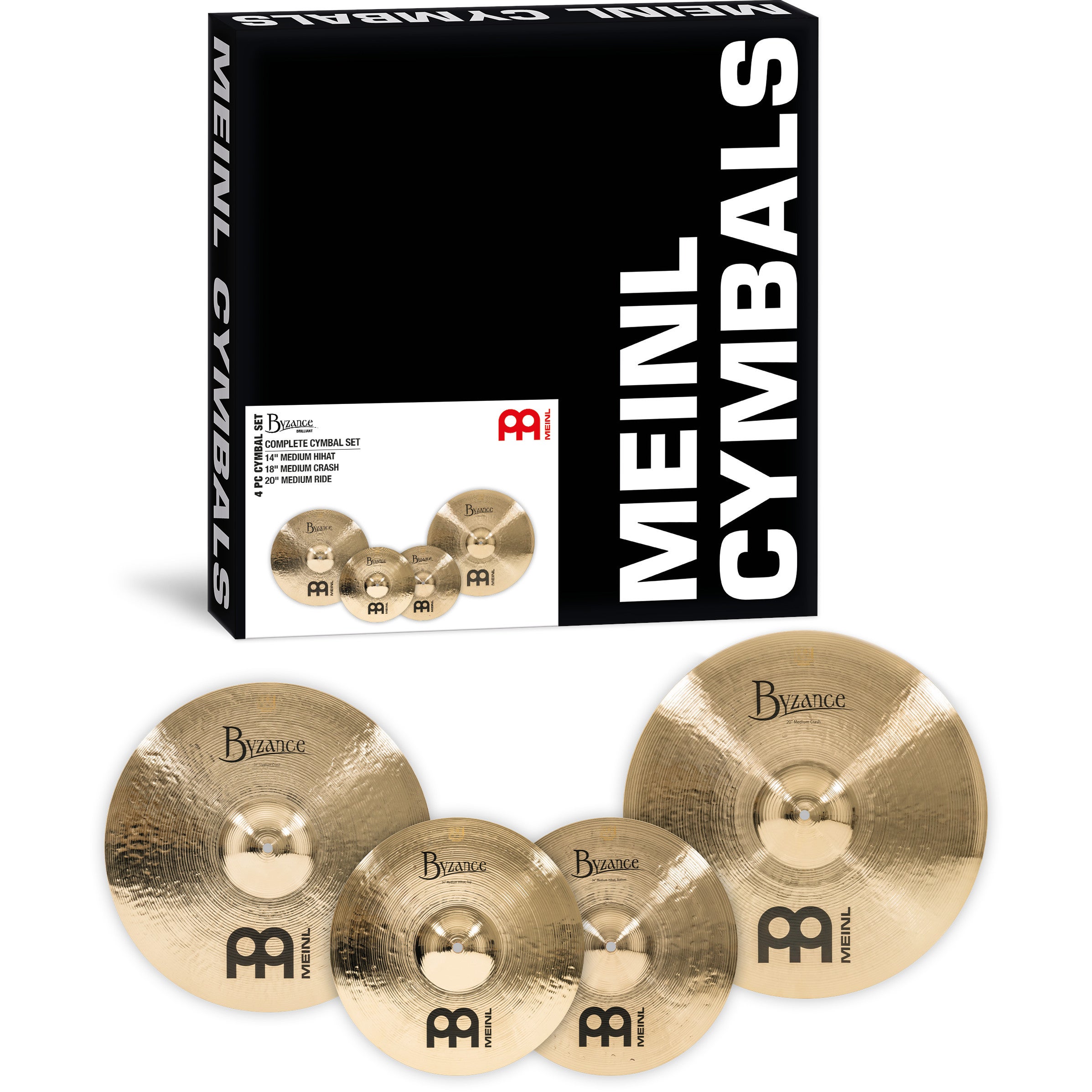 Meinl BB-CS1 Byzance Brilliant Complete Cymbal Set bekkenset 14-18-20