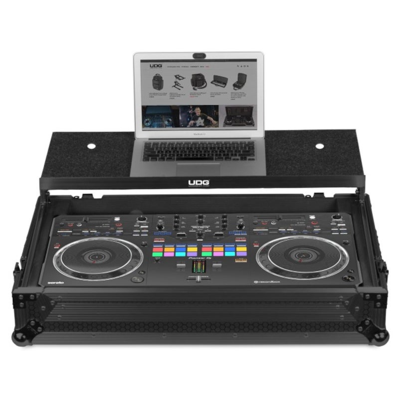 UDG Ultimate Flight Case Pioneer DDJ-REV5 Black Plus met laptop-plateau