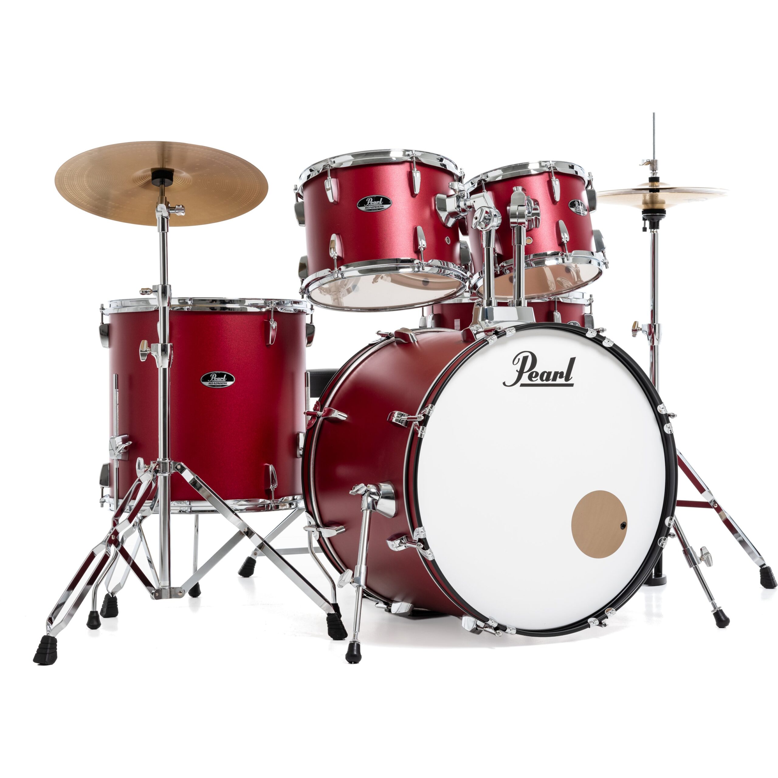 Pearl RS525SC/C747 Roadshow Matte Red drumstel inclusief bekkens