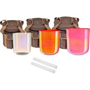 Meinl Sonic Energy Essence Crystal Singing Bowl klankschalen set (E4, C4, G3)