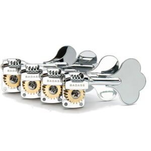Badass OGT Mini Bass Keys 4-in-line stemmechanieken voor basgitaar - chrome