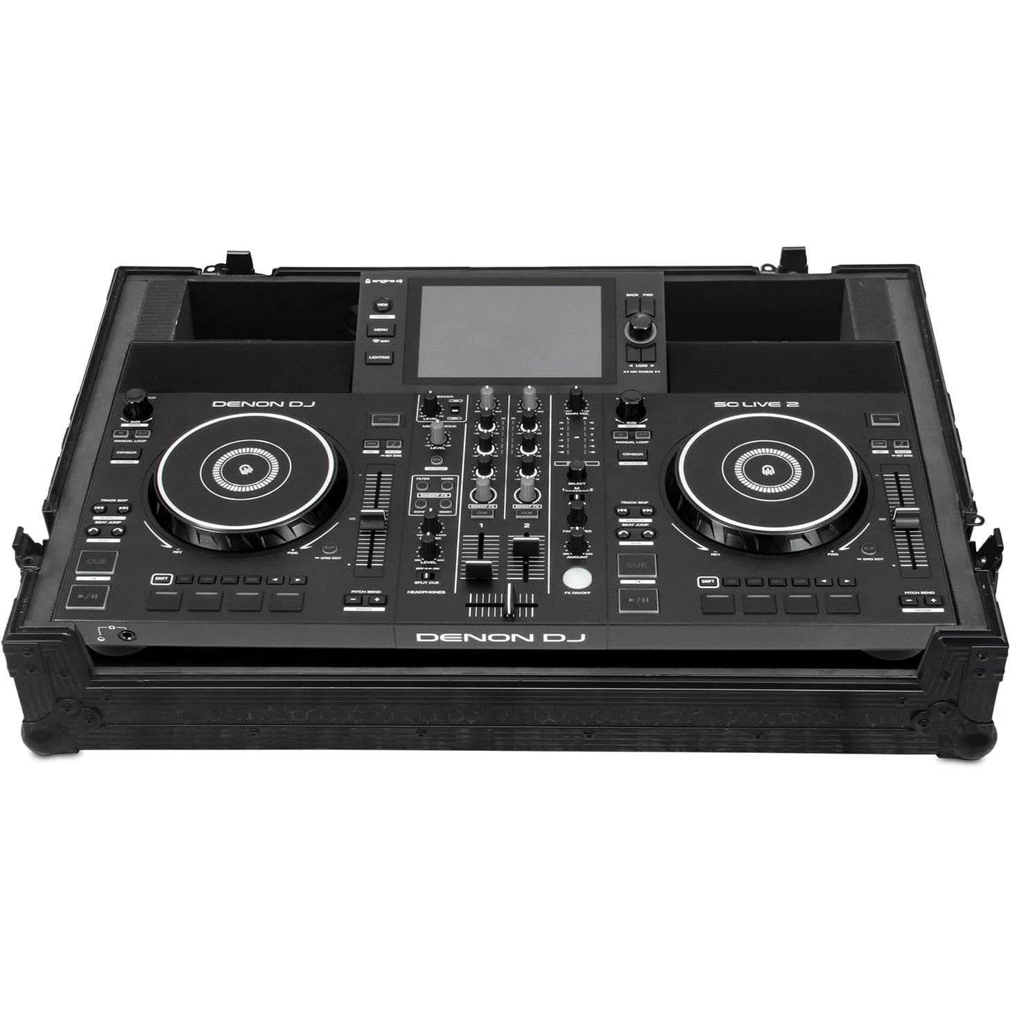 UDG U91080BL Ultimate Flight Case Black Plus voor Denon DJ SC LIVE 2 (met wielen)
