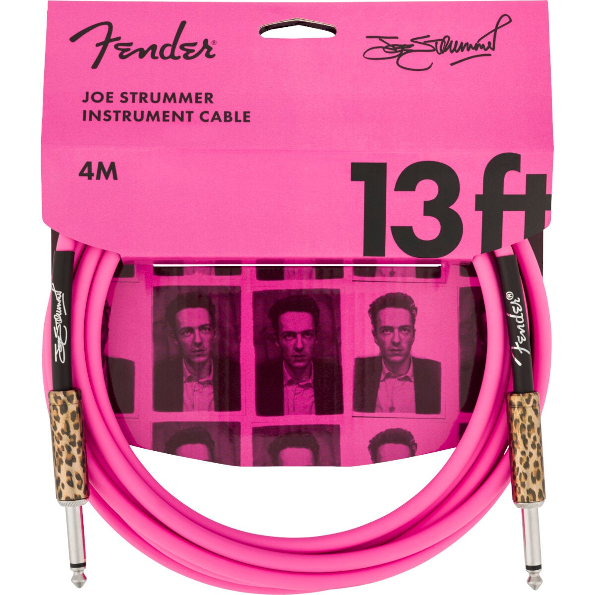 Fender Strummer Pro 13' Pink Leopard signature instrumentkabel 4 meter