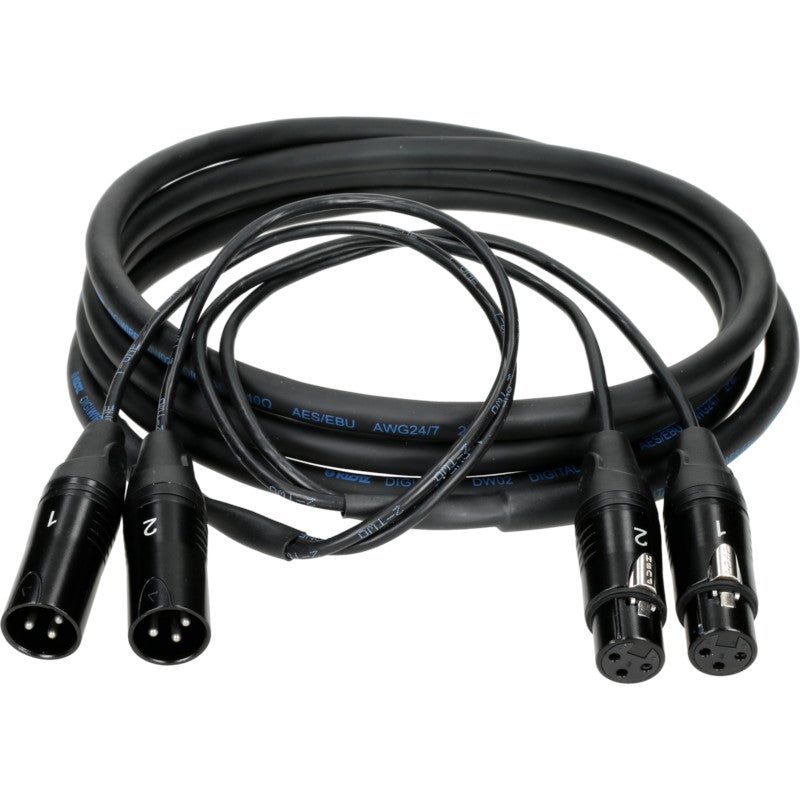 Klotz SUC02-X3L universele multikabel 2 channel 3p XLR F/M 3 meter