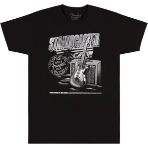 Fender Stratocaster 70th Anniversary Tee zwart L