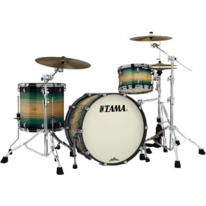 Tama ME32CZBS-LEWB Starclassic Maple Emerald Pacific Walnut Burst 3d. shellset black nickel hardware