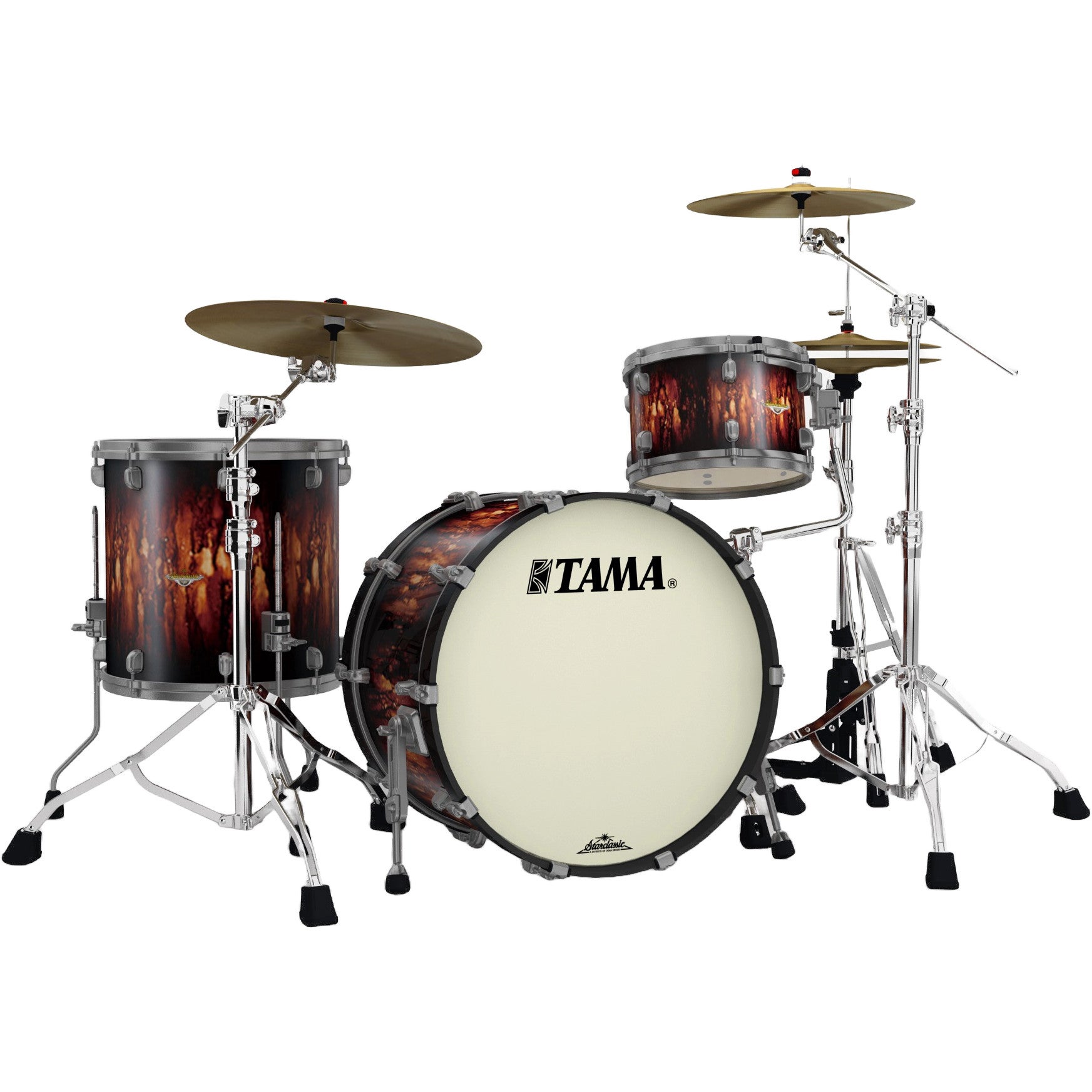 Tama MA32CZUS-MBB Starclassic Maple Molten Satin Brown Burst 3d. shellset Smoked Black Nickel