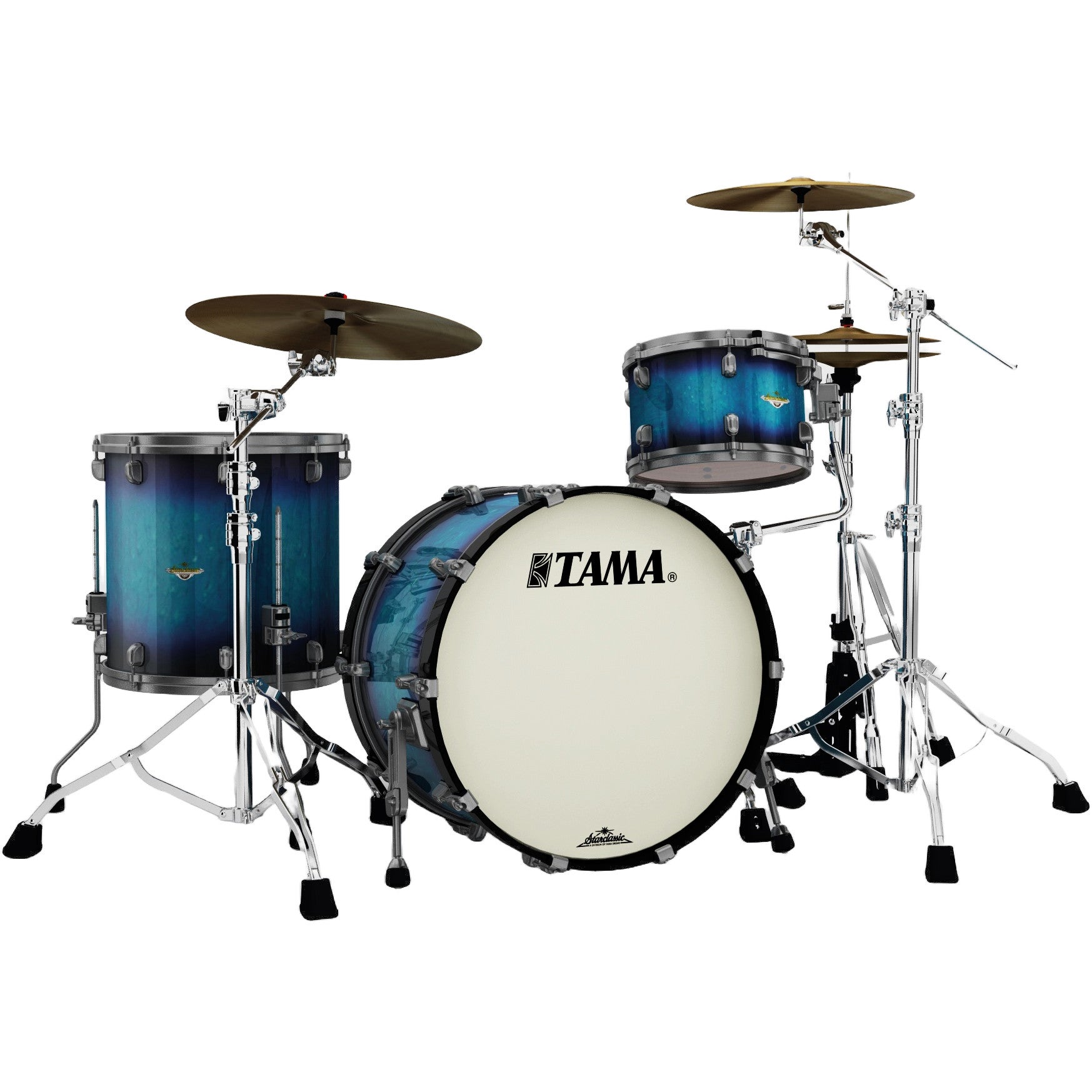 Tama MA32CZUS-MEB Starclassic Maple Molten Electric Blue Burst 3d. shellset Smoked Black Nickel