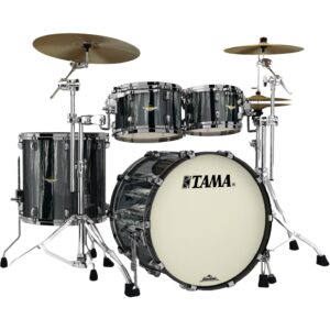 Tama MA42TZBNS-BCS Starclassic Maple Black Clouds & Silver Lining 4d. shellset zwart vernikkelde hardware