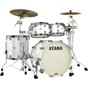 Tama MA42TZBNS-PWH Starclassic Maple Piano White 4d. shellset zwart vernikkelde hardware