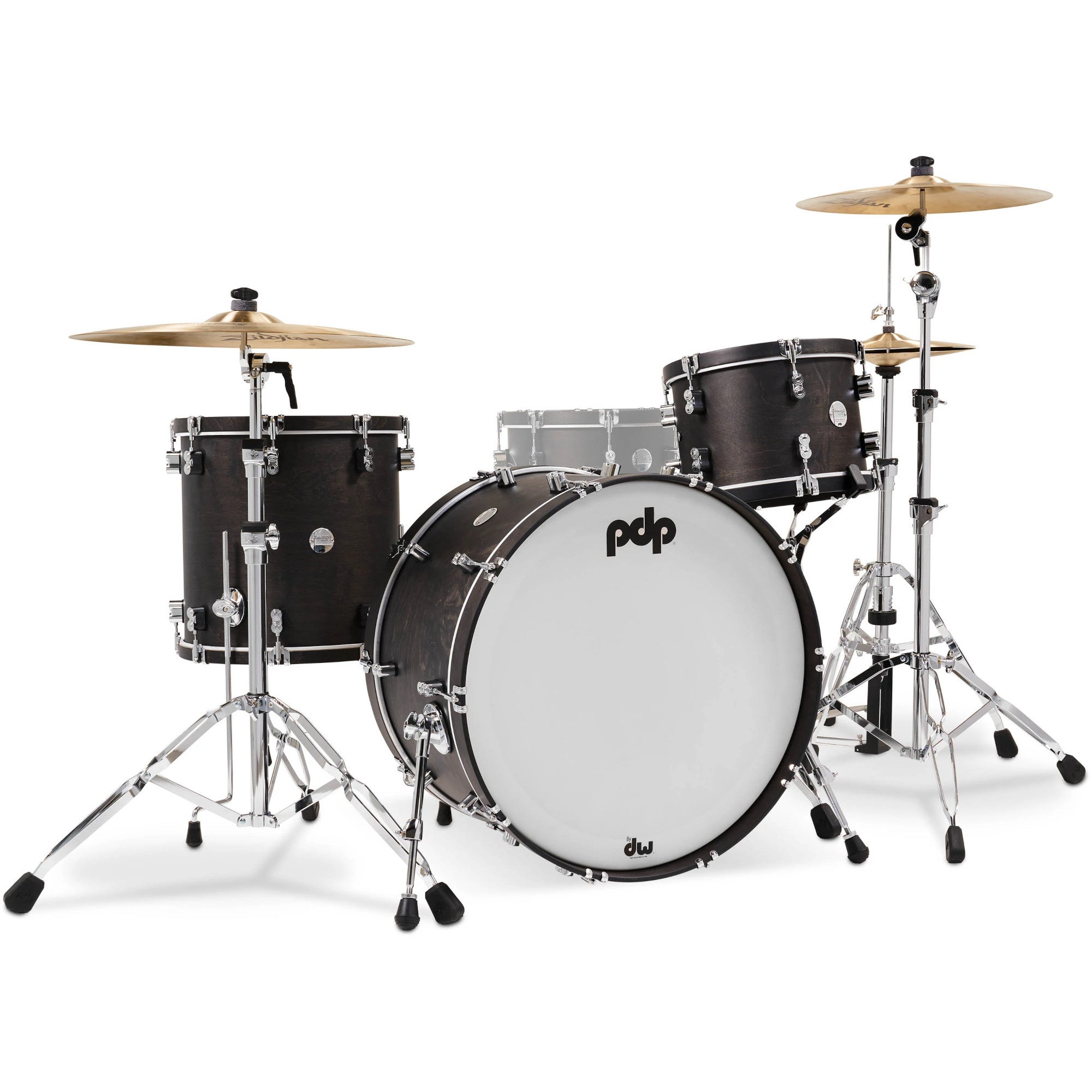 PDP Drums PDCC2413EE Concept Classic Ebony Stain 3d. classic rock shellset