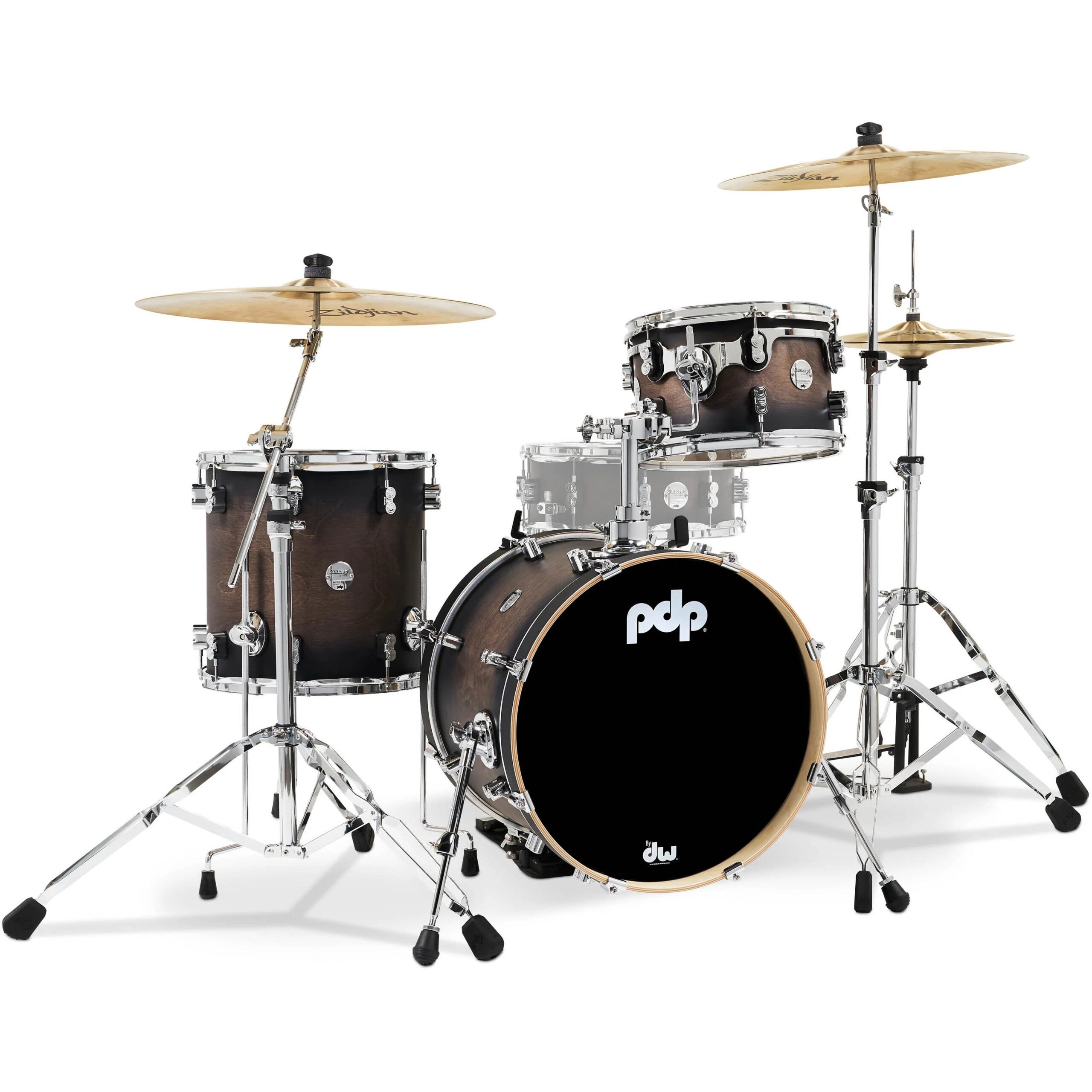 PDP Drums PDCM18BPSCB Concept Maple Charcoal Burst Lacquer 3d. bebop shellset