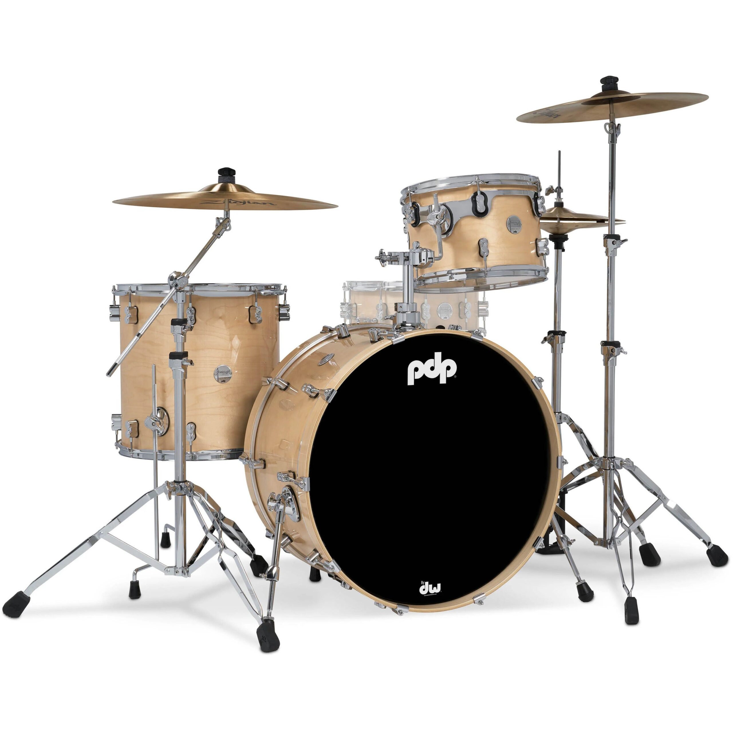 PDP Drums PDCM24RKNA Concept Maple Natural Lacquer 3d. rock shellset