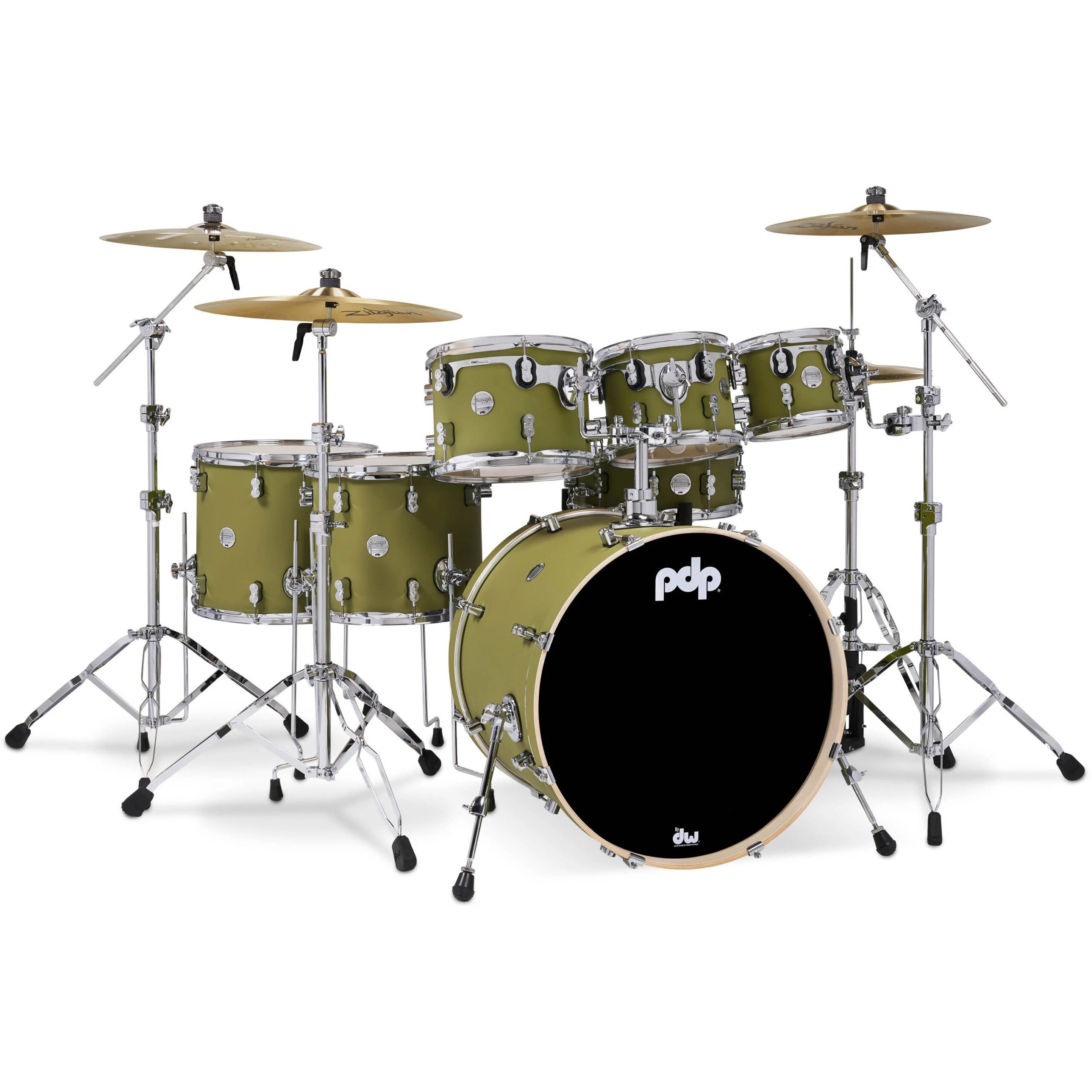PDP Drums PDCM2217SO Concept Maple 7-Piece Satin Olive 7d. shellset