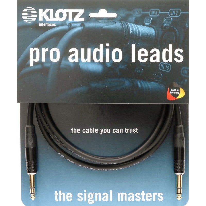 Klotz B-3 B3PP1K0100 audiokabel 6.3mm jack 3p verguld 1m