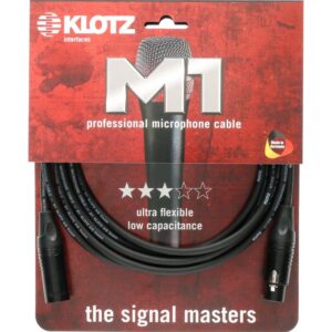 Klotz M1 KB M1KB1FM0150 microfoonkabel 3p XLR female - 3p XLR male 1.5m zwart