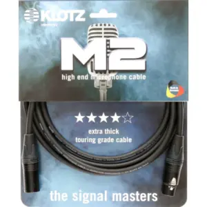 Klotz M2FM1-0060 M2 touring-grade microfoonkabel met Neutrik XLR 60cm