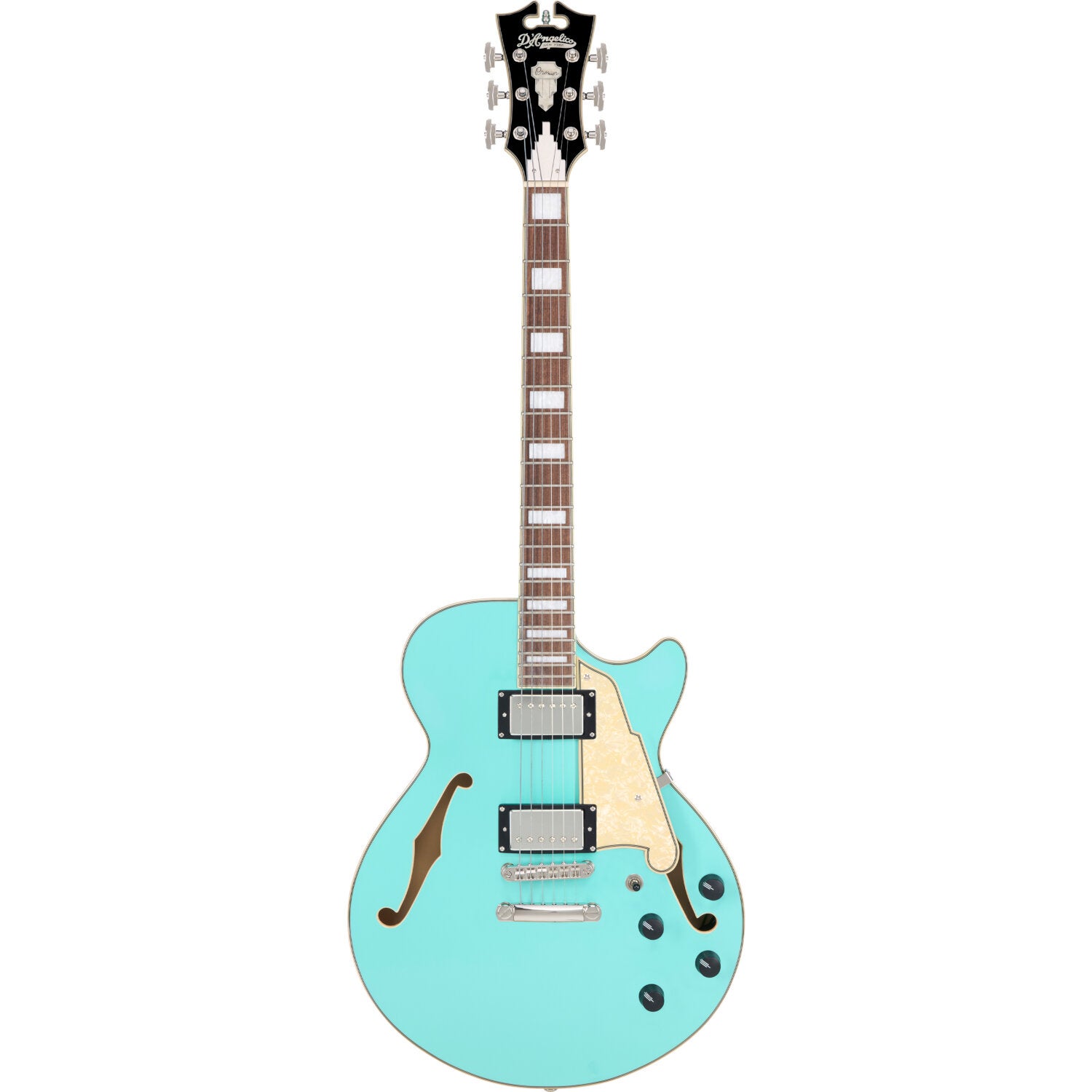 D'Angelico Premier SS Surf Green semi-akoestische gitaar