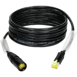 Klotz CP6ER1P patchkabel CAT7 S/FTP Ø 6.3mm zwart 30 m