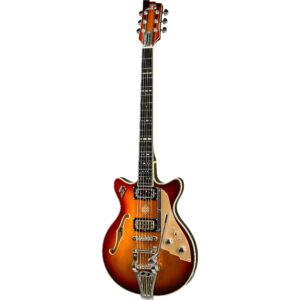 Duesenberg Alliance Joe Walsh Gold Burst semi-akoestische gitaar met koffer