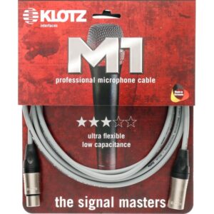 Klotz M1 K GR microfoonkabel 3p XLR F/M grijs 10 meter