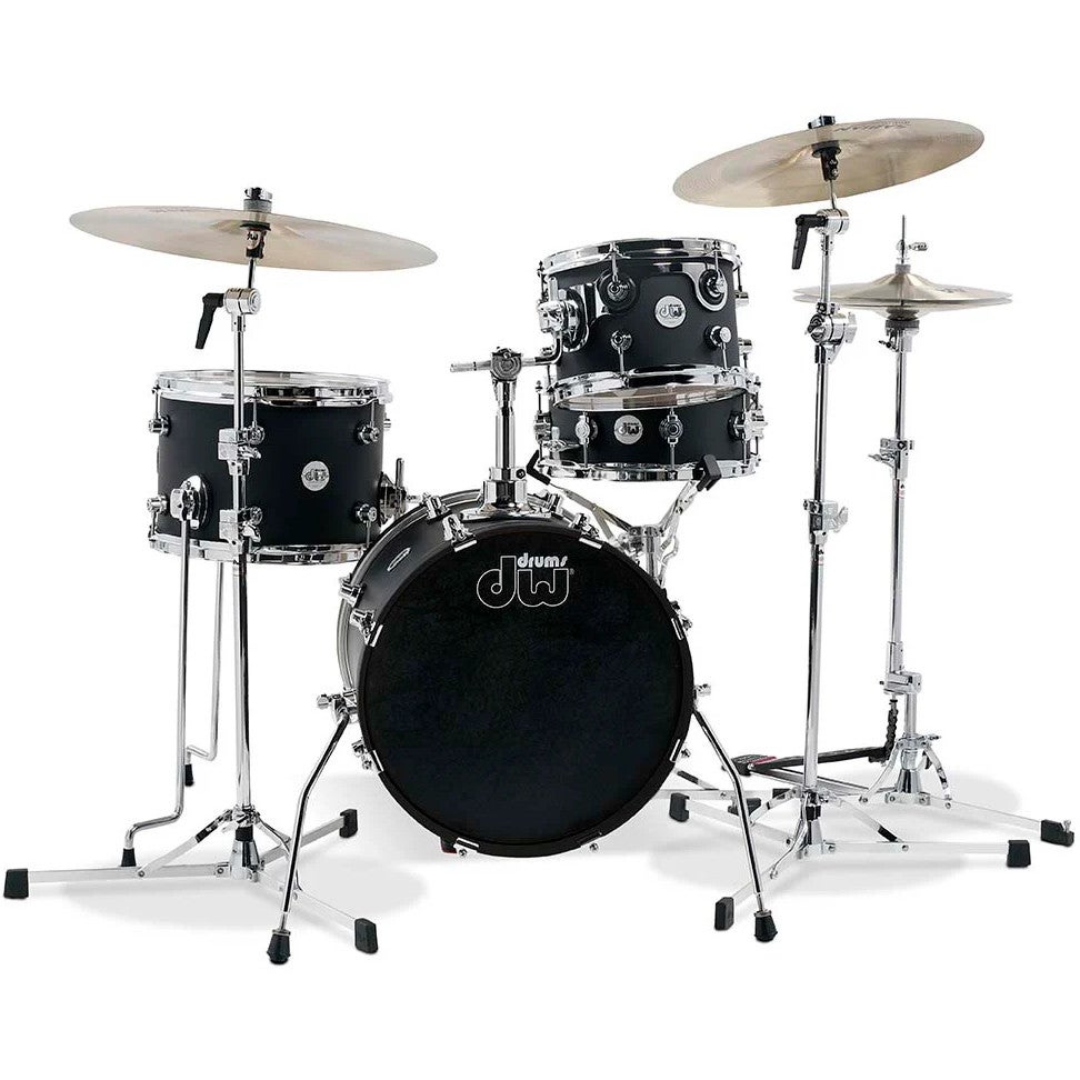 DW Drums Design Series Mini Pro Black Satin 4d. shellset