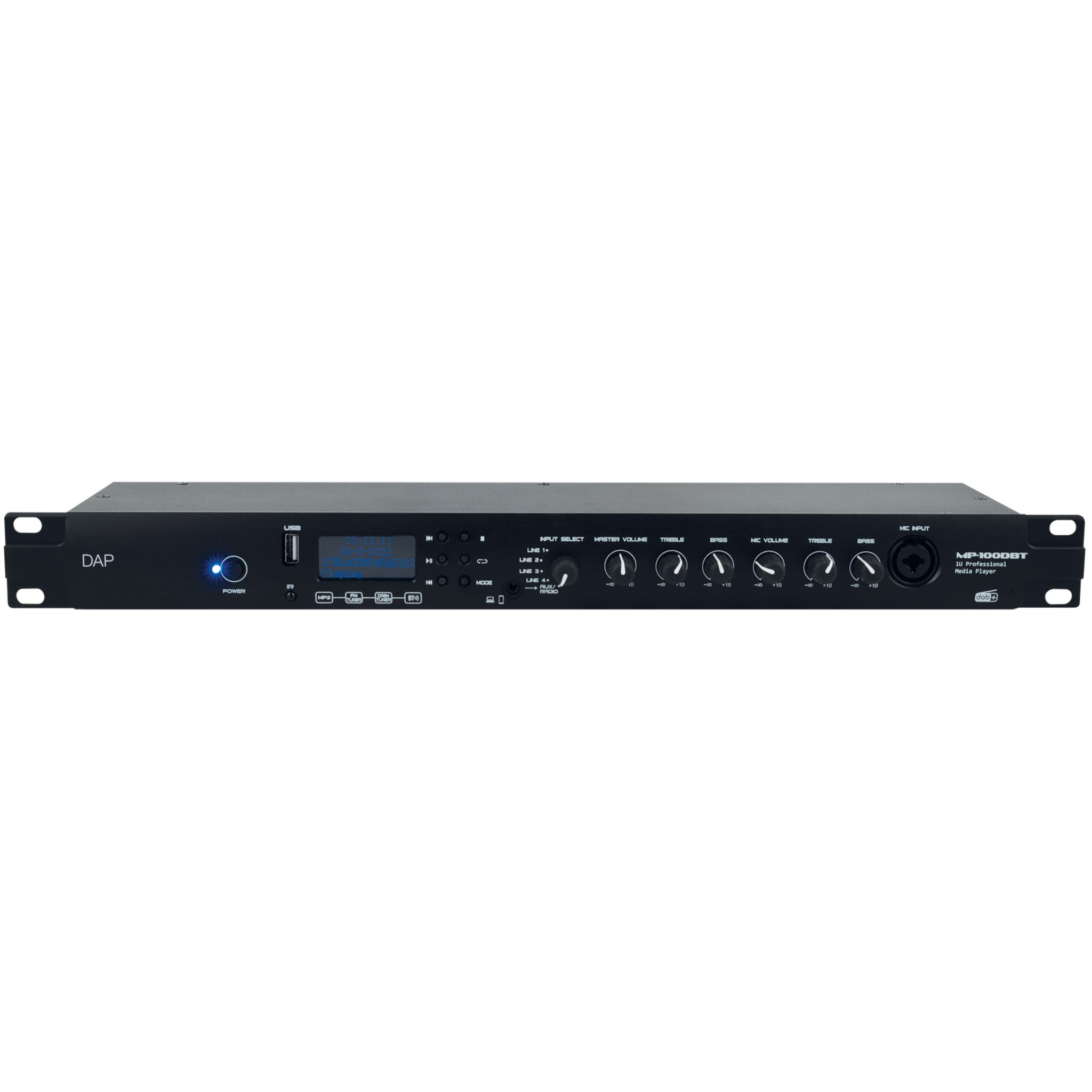 DAP MP-100DBT tuner & mediaspeler met DAB+, USB en bluetooth