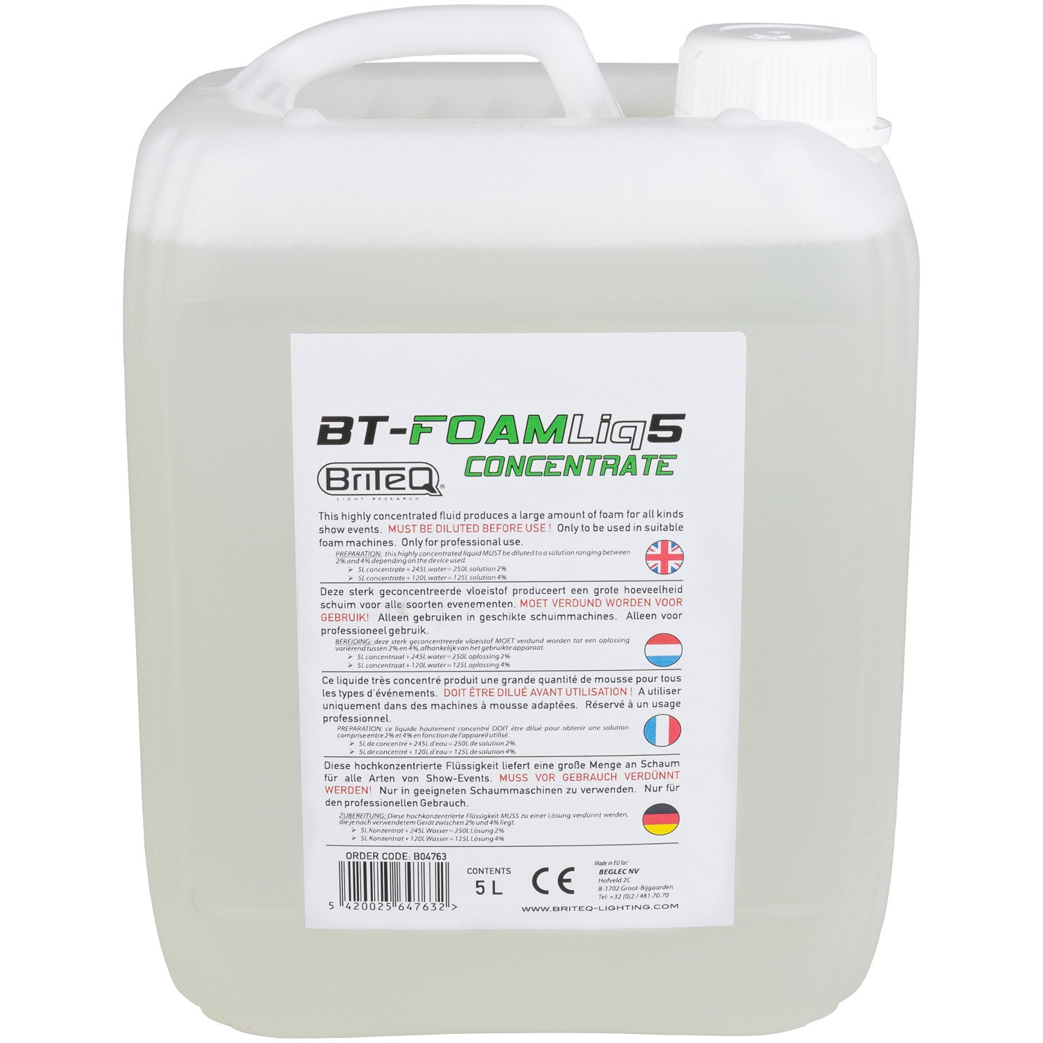 Briteq BT-FOAMLIQ5 schuimvloeistof (concentraat)