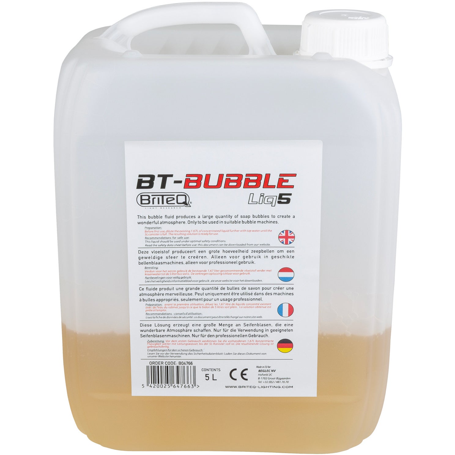 Briteq BT-BUBBLELIQ5 bellenblaasvloeistof (concentraat)