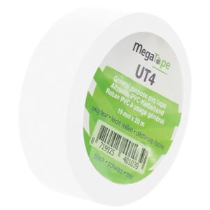 Showgear MegaTape UT4 PVC tape 19 mm x 20 m, wit
