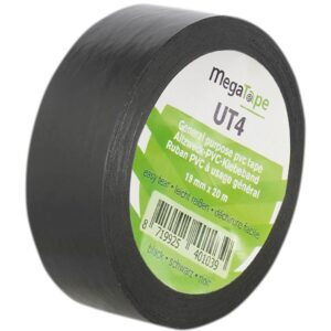 Showgear MegaTape UT4 PVC tape 19 mm x 20 m, zwart