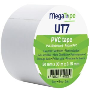 Showgear MegaTape UT7 PVC tape 50 mm x 33 m, wit
