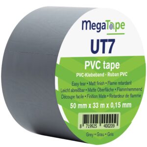 Showgear MegaTape UT7 PVC tape 50 mm x 33 m, grijs