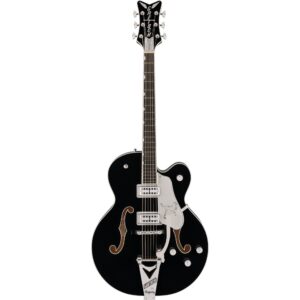 Gretsch Professional Collection Falcon Hollow Body EB Black met Gretsch G6242L Deluxe Hardshell Case