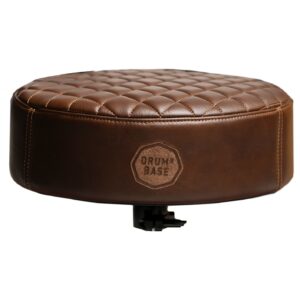 DRUMnBASE Real Leather Throne Brown luxe lederen zitting
