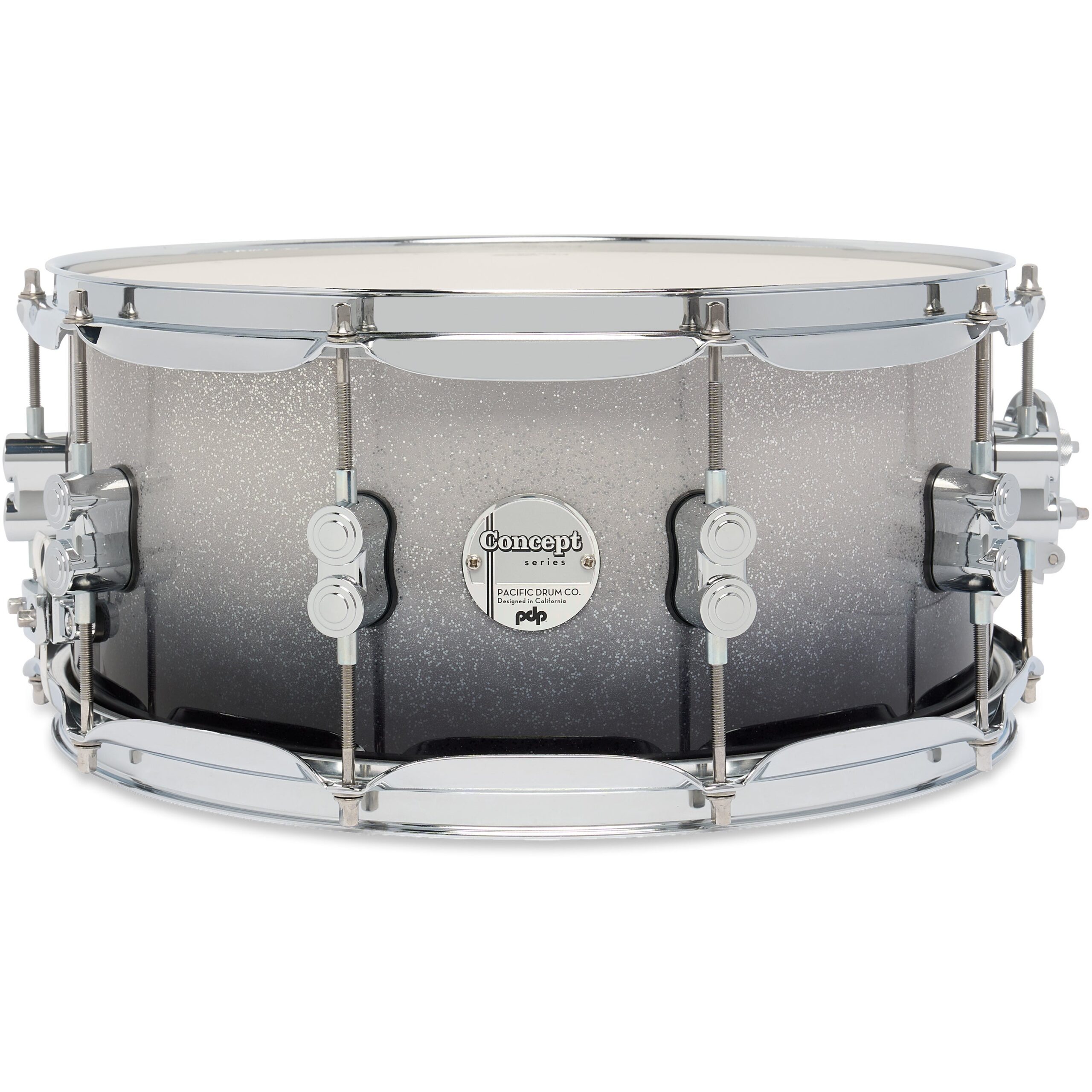 PDP Drums Concept Maple Silver to Black Fade Lacquer 14 x 6.5 inch snaredrum