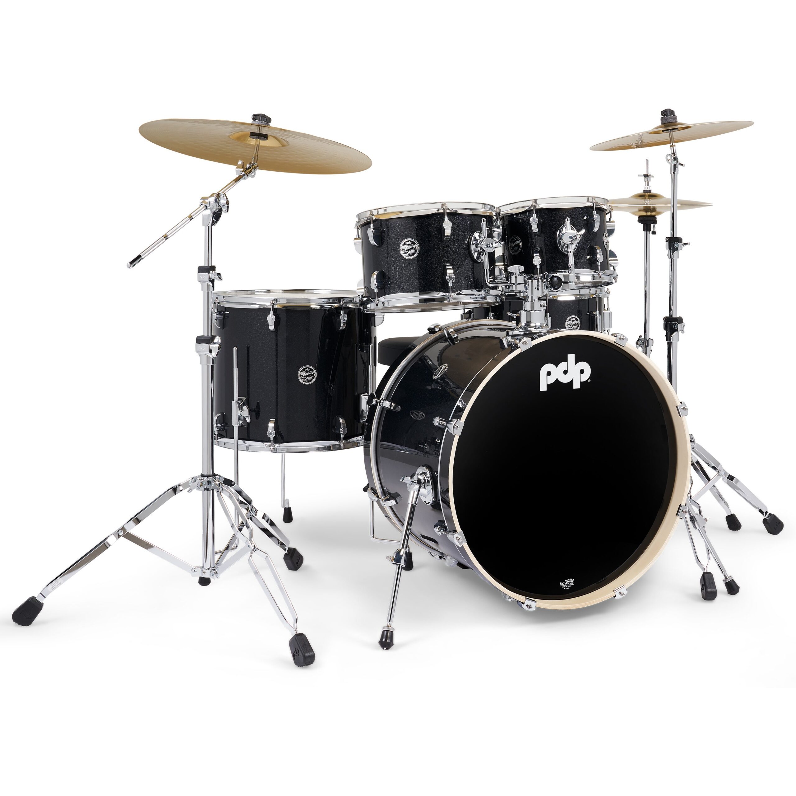 PDP Drums PDMA2215KTBS Mainstage Black Sparkle 5d. drumstel met bekkens en hardware