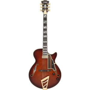 D'Angelico Excel SS Soho Amaretto Burst semi-akoestische gitaar met gigbag