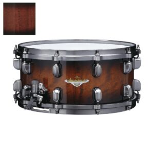 Tama MES1465B-VTBV Starclassic Maple Tobacco Sunburst Movingui 14 x 6.5 inch snaredrum (zwart vernikkeld)