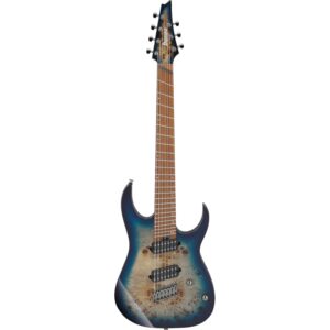 Ibanez RGMS7PB Cosmic Blue Star Burst 7-snarige elektrische gitaar