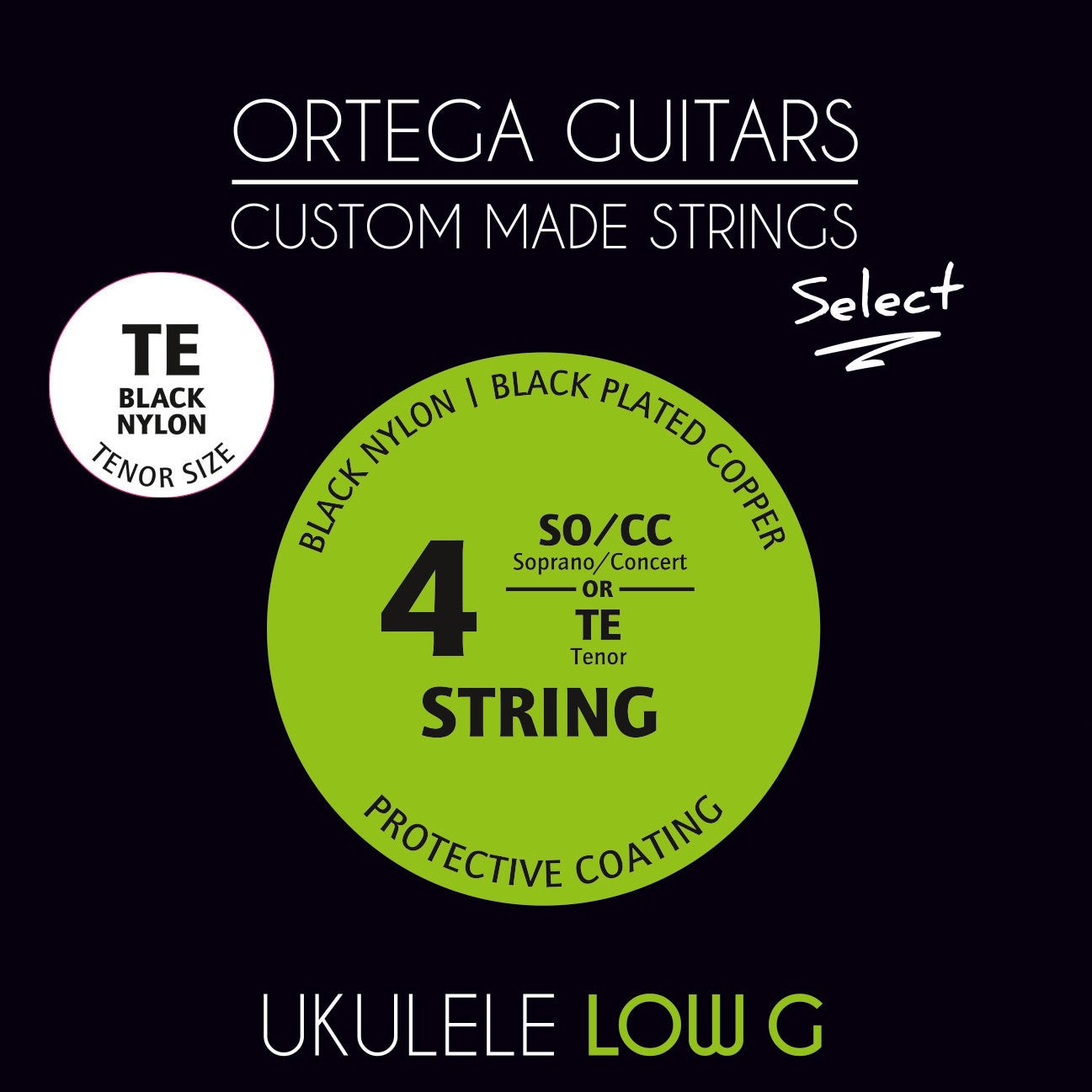Ortega UKSBK-TE-LG Tenor Low-G snaren voor tenor ukelele