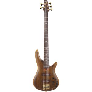 Ibanez SR5505 Prestige Mocha Flat 5-snarige elektrische basgitaar met koffer
