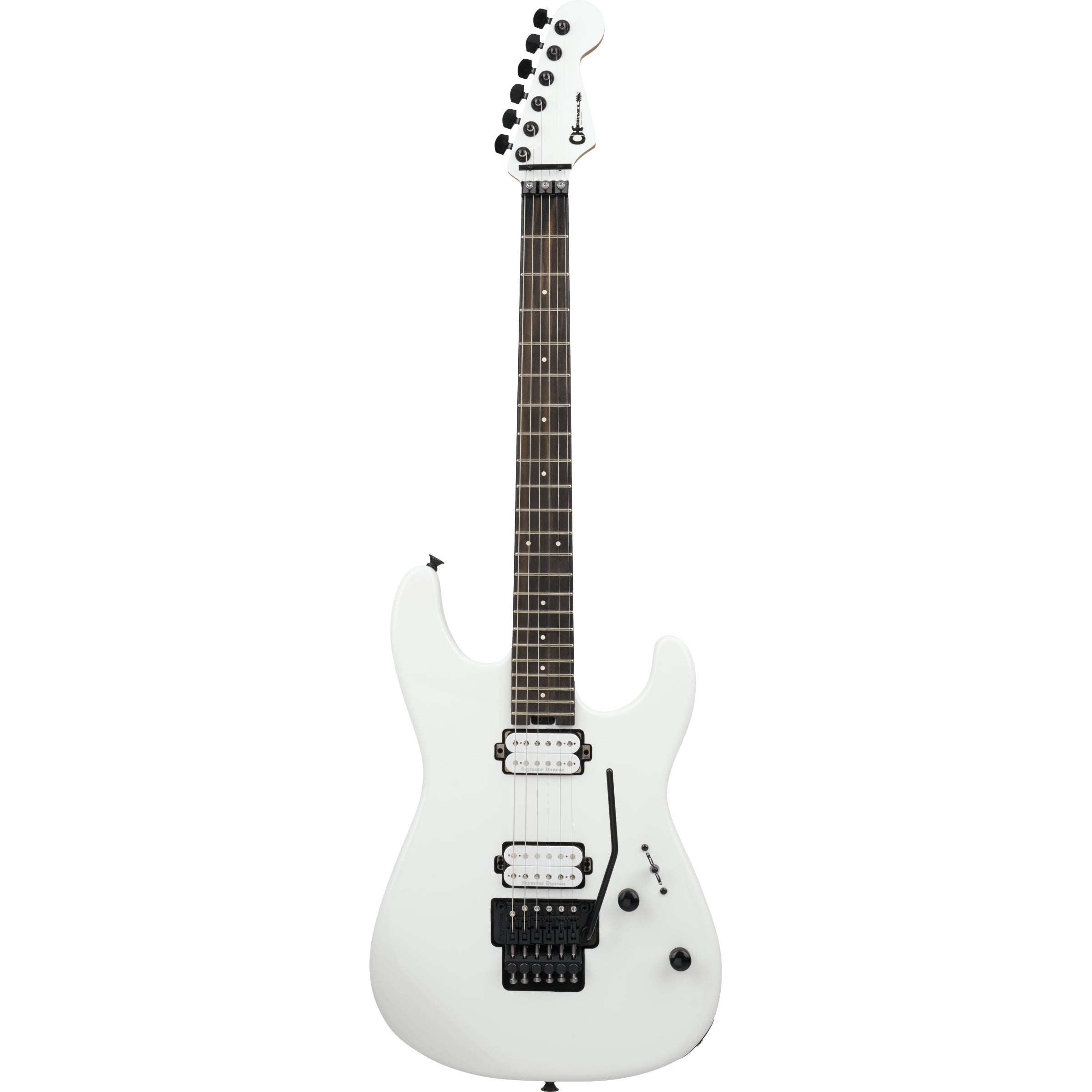 Charvel Pro-Mod Plus San Dimas Style 1 HH FR E EB Snow White elektrische gitaar met gig bag