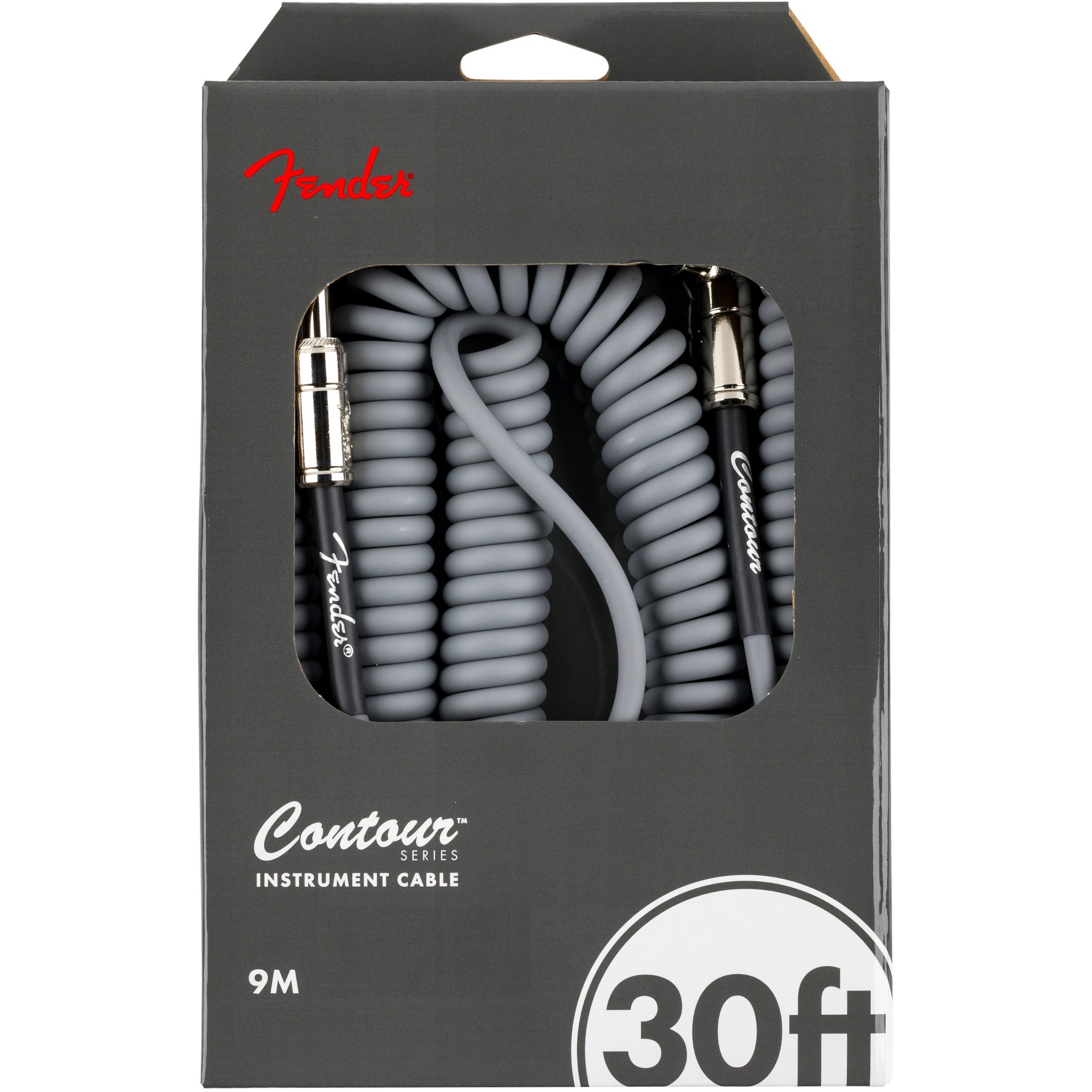 Fender Contour 30 ft Coiled Inca Silver instrumentkabel 9 meter